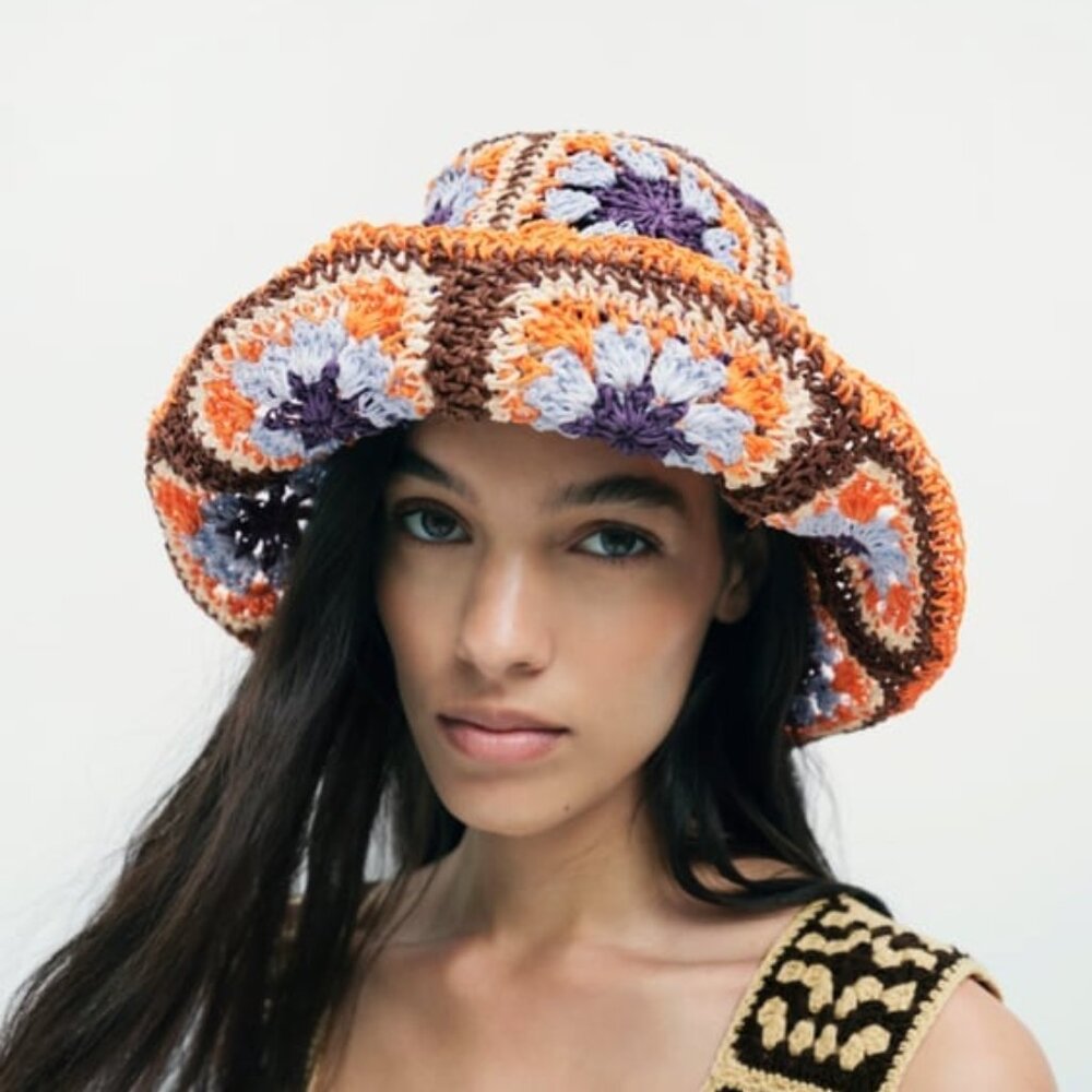 ZARA Crochet Bucket Hat